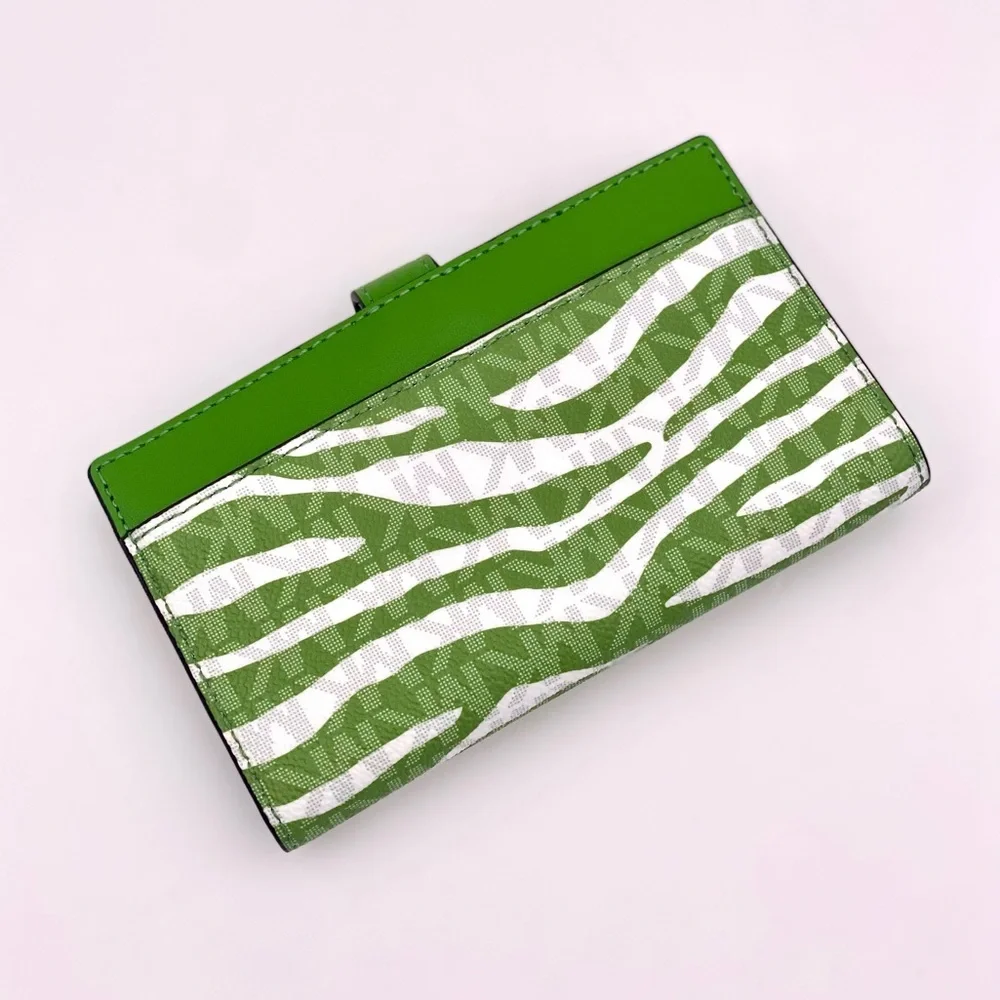 Michael Kors GREENWICH Medium Bifold Wallet Jungle Green